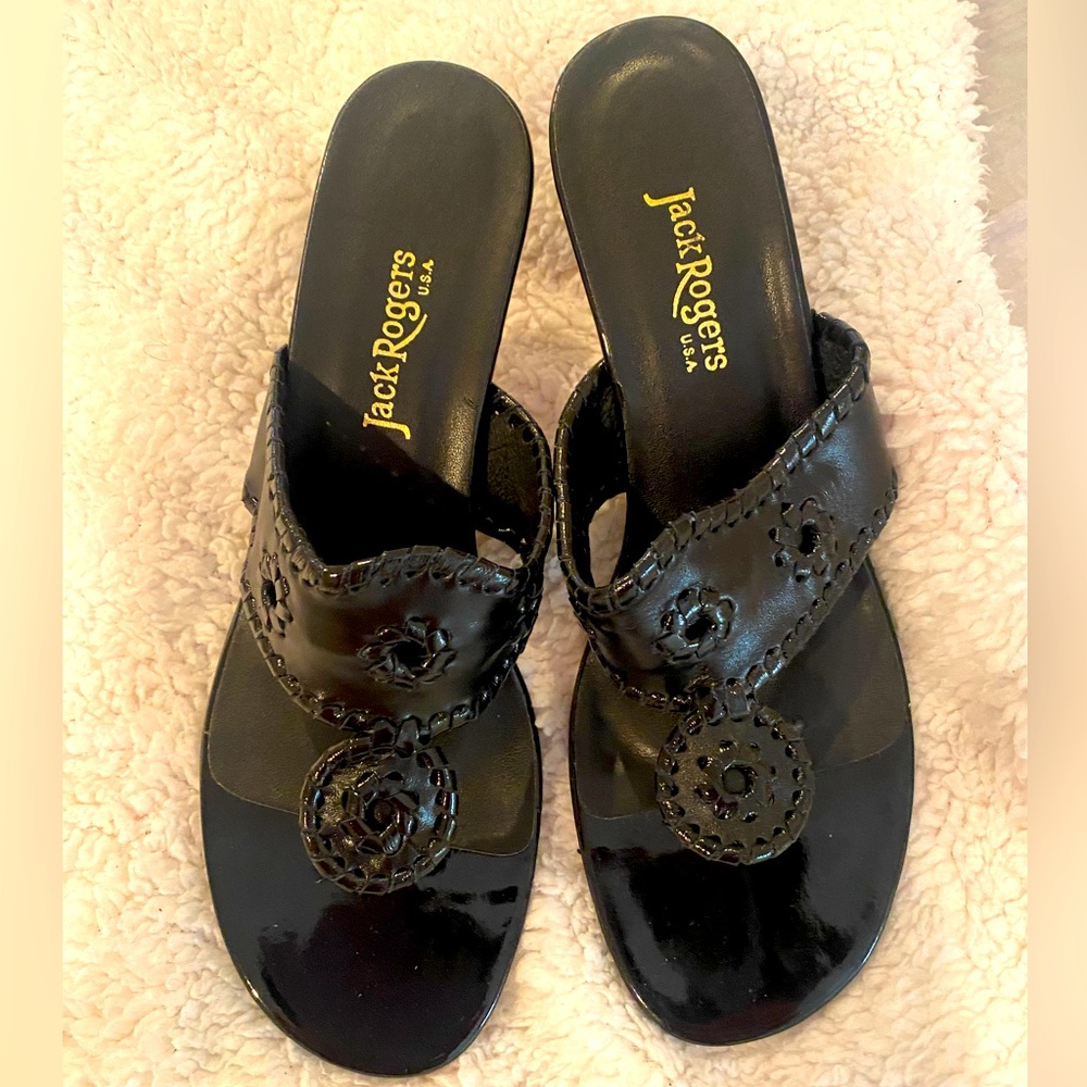Jack Rogers Navajo Black Sandals - Size 9 1/2 (NEW)